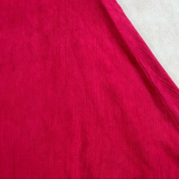 M Collection Aline Midi Skirt Pink size 10 Midi Skirt Faux Suede side Zip - Picture 9 of 10